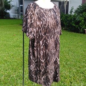 Maurice's Snake Print Tunic Plus Size 0